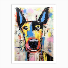 Paws and Pigments: Neo-Expressionist Canine Poetry, dog Art Print