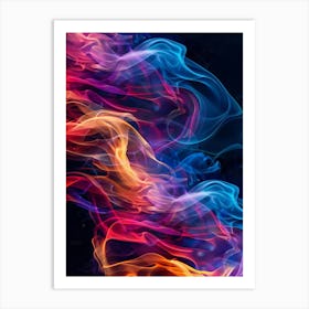 Colorful Smoke Background Art Print