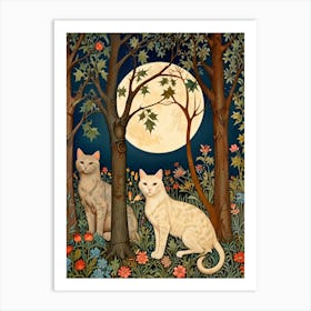 William Morris Two Cats In The Woods Art Print