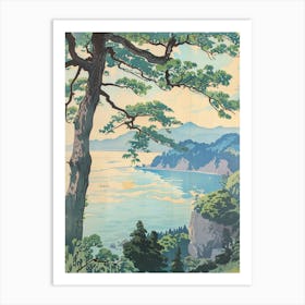 Kagoshima Japan 2 Retro Illustration Art Print