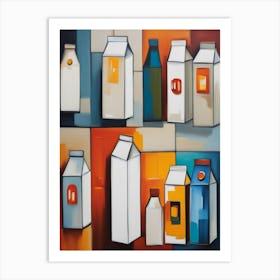 Milk Cartons Art Print