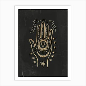 Sun And The Hand Art Print