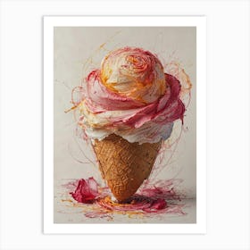 Ice Cream Cone 90 Art Print