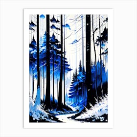 Blue Forest 4 Art Print