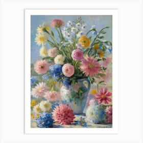 Flowers In A Vase Inspired By Claude Monet 3 Poster