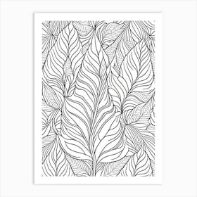 Birch Leaf William Morris Inspired 2 Art Print