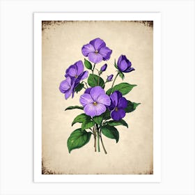 Violet Flowers Art Print