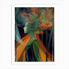 Portrait of a woman, elegant, eye catching. "Facing The Truth" Art Print