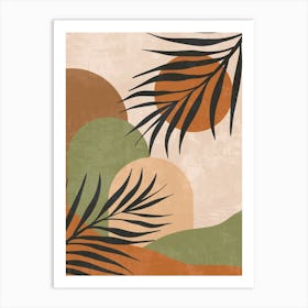 Abstract Palm Leaves 2 Art Print