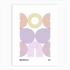 Geometric Bauhaus Poster 14 Art Print