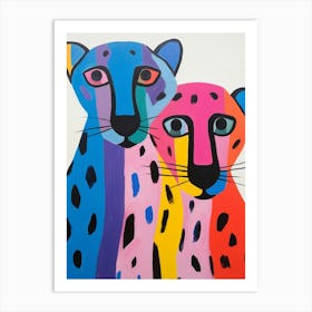 Colourful Kids Animal Art Panther 3 Art Print