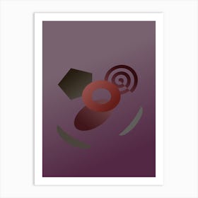 Abstract Geometric Purple Painting Poster