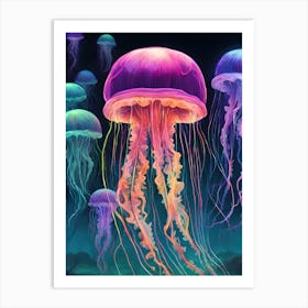 Jellyfish Canvas Art Art Print