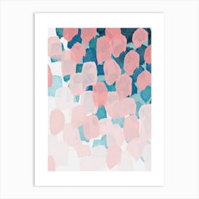 Abstract Pink and Blue Art Print