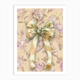 Coquette In Sage And Pink4 Pattern Art Print