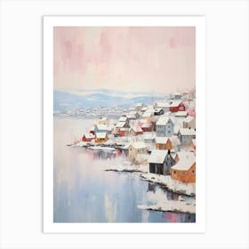 Dreamy Winter Painting Troms Norway 1 Art Print