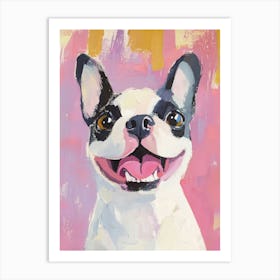 French Bulldog Portrait Gouache Painting Art Print