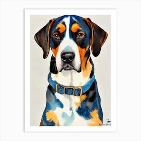 Bluetick Coonhound 5 Watercolour Dog Art Print