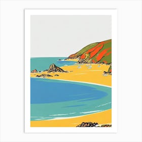 Kynance Cove Cornwall Midcentury Art Print