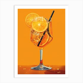 Orange Drink 29 Art Print