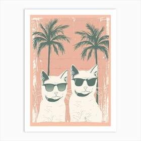 Two Cats In Sunglasses 6 Art Print