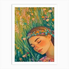 Dreaming Girl 1 Art Print