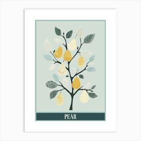 Pear Tree Flat Illustration 1 Poster Art Print