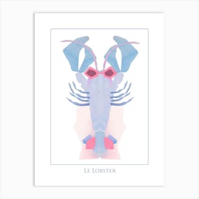 LE LOBSTER BLUE - "Swimming" at the Beach Wearing Sunglasses  Pop Art by "COLT x WILDE" Art Print