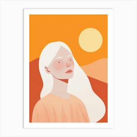 Girl In The Desert 1 Art Print