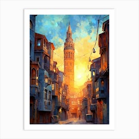 Galata Tower Pixel Art 1 Art Print