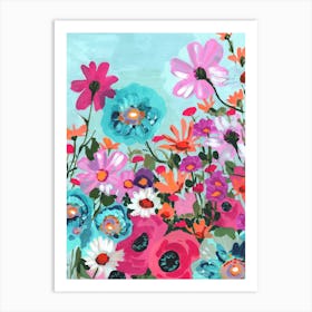 Meadow In June Pink Art Print