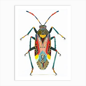 Colourful Insect Illustration Boxelder Bug 6 Art Print