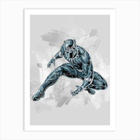 Black Panther Marvel Painting Art Print