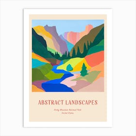 Colourful Abstract Rocky Mountain National Park Usa 8 Poster Art Print