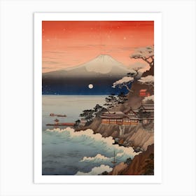 Amanohashidate In Kyoto, Ukiyo E Drawing 1 Art Print