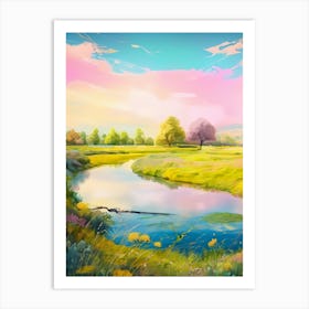 Pastel Landscape Painting 1 Art Print