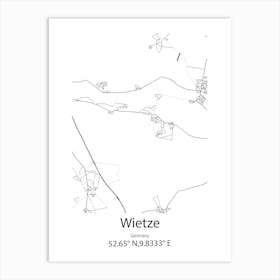 Wietze,Germany Minimalist Map Art Print