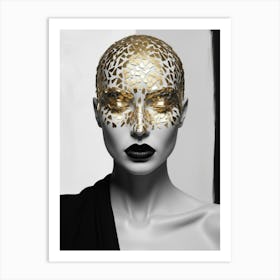 Gold Face 1 Art Print