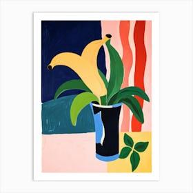 Bananas In A Vase Art Print