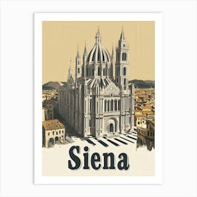 Aihrgdesign A Classic 1960s Travel Poster For Siena Showcasin 7661efda Bfc8 4495 A110 E69188d729e6 1 Art Print