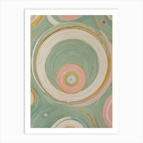 Pastel Circle Swirls Art Print