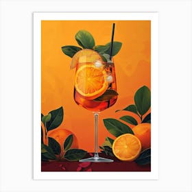 Aperol Spritz Orange 69 Art Print