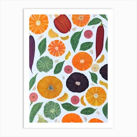 Butternut Squash Marker vegetable Art Print