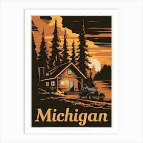 Vintage Travel Poster Michigan 1 Art Print