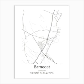 Barnegat,United States Minimalist Map 1 Art Print