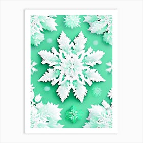Intricate, Snowflakes, Kids Illustration 5 Art Print