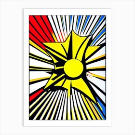 Binary Star Bright Comic Space Art Print