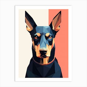 Doberman Pinscher, Minimalism Art Print