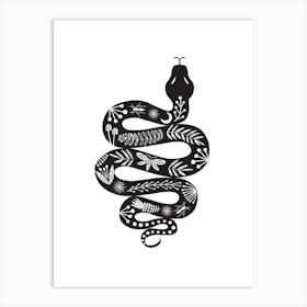 Folk Snake Art Print