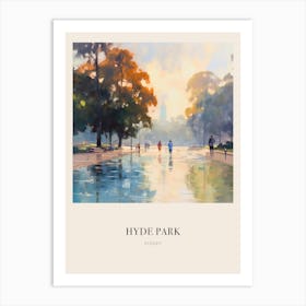 Hyde Park Sydney Australia 4 Vintage Cezanne Inspired Poster Art Print